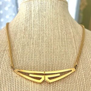1976 Givenchy Gold Tone Double G Necklace